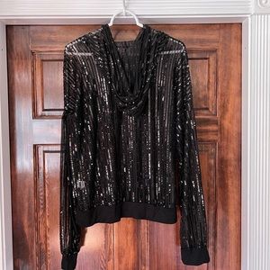 Blumin sheer black hoodie.